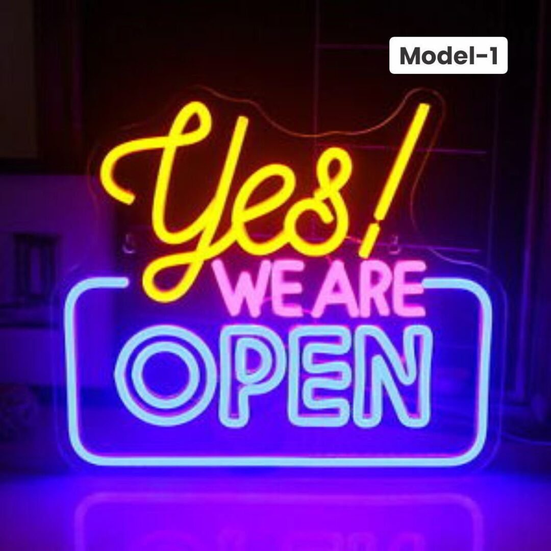 yes we are open neon sign