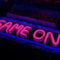 game on neon sign