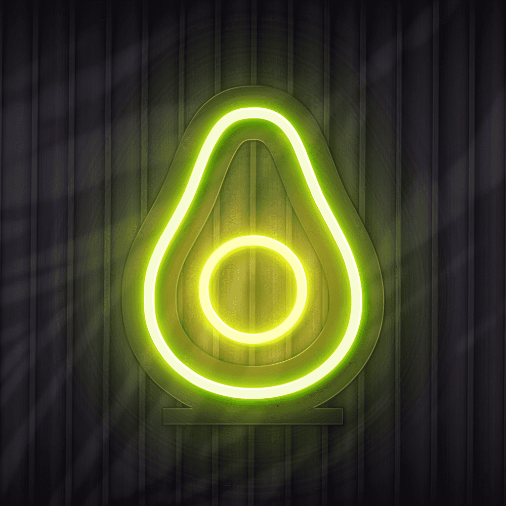 Avocado neon sign