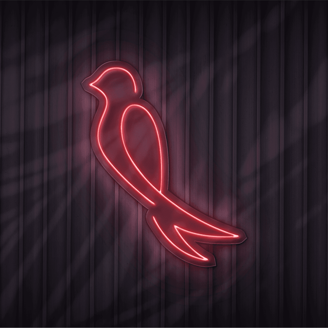 Bird neon sign
