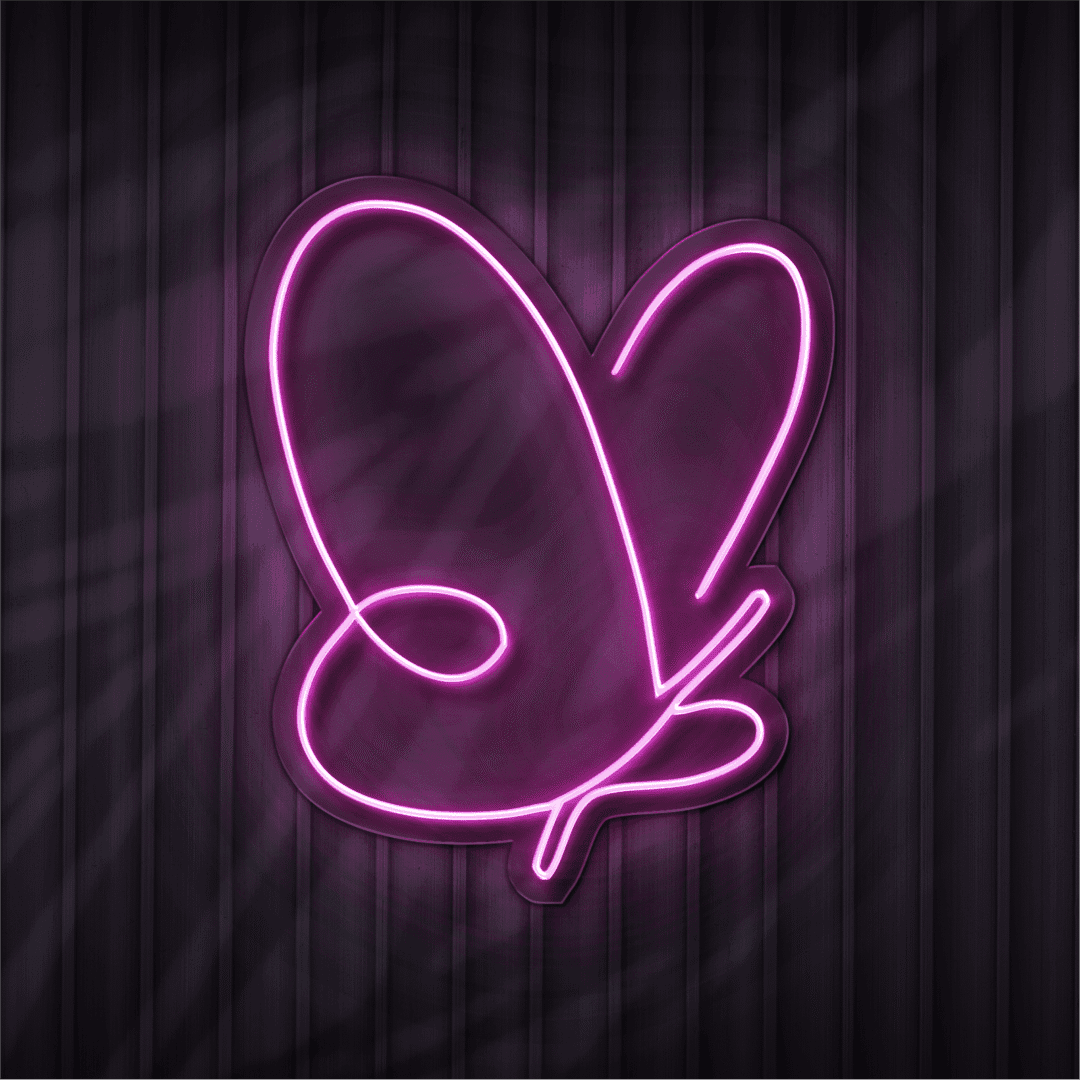 Butterfly neon sign