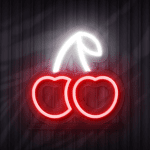 Cherry neon sign
