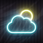 Cloud & Full Moon neon sign