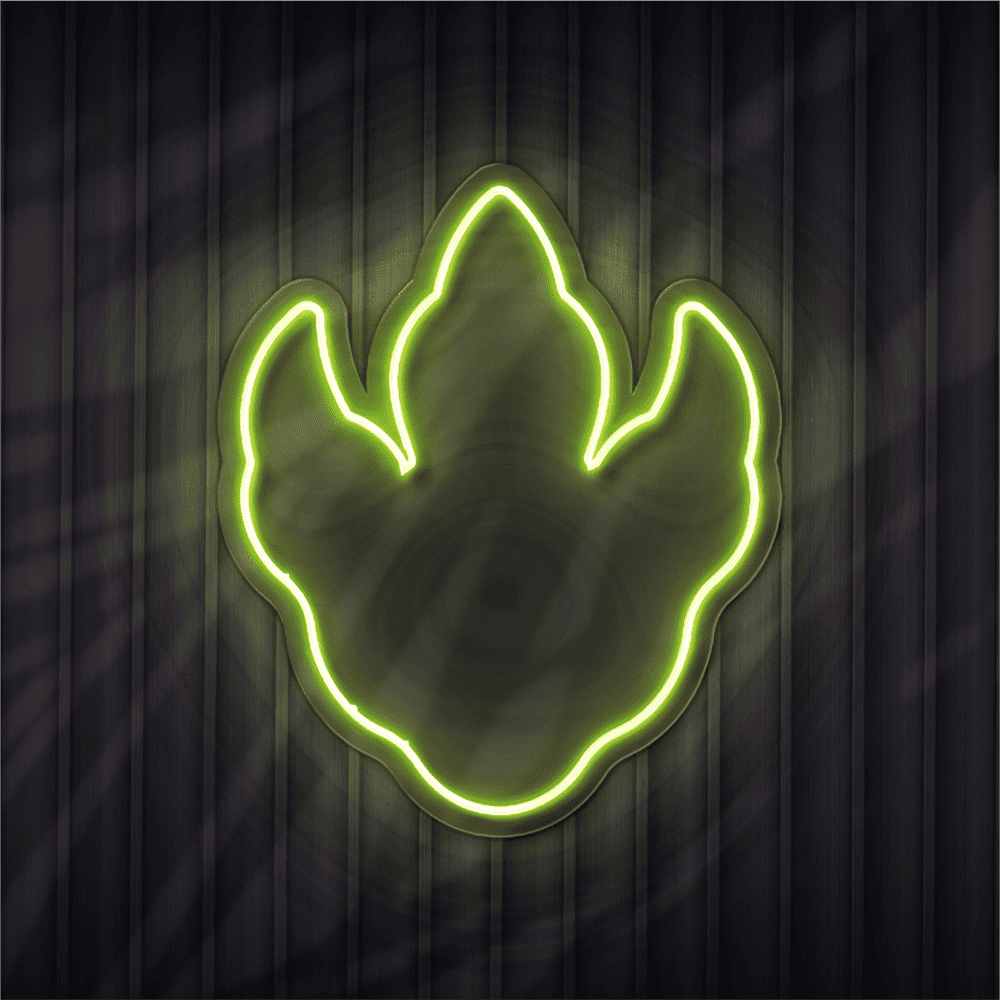 Dinosaur Footprints neon sign