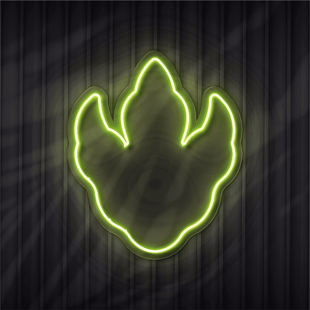 Dinosaur Footprints neon sign