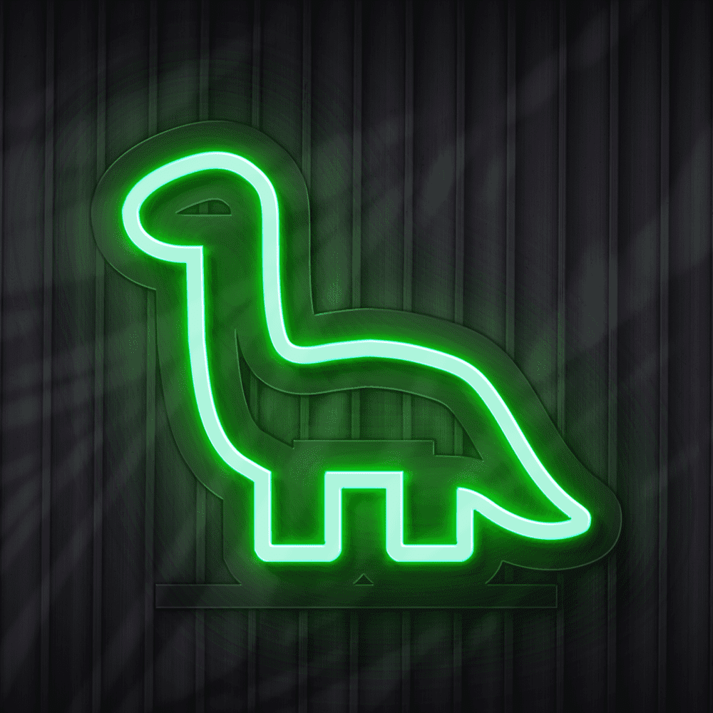 Dinosour neon sign