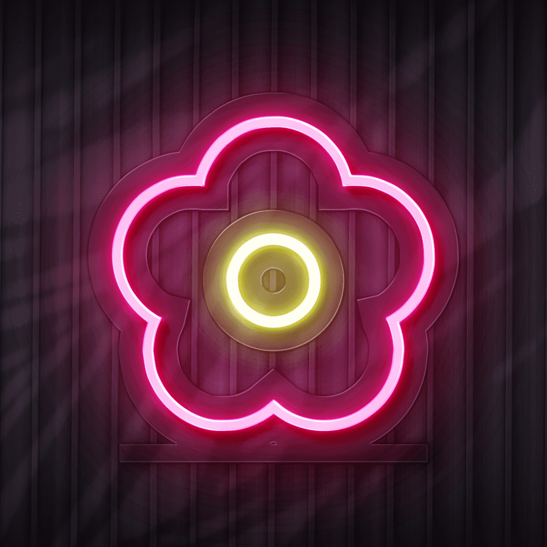 Flower neon sign
