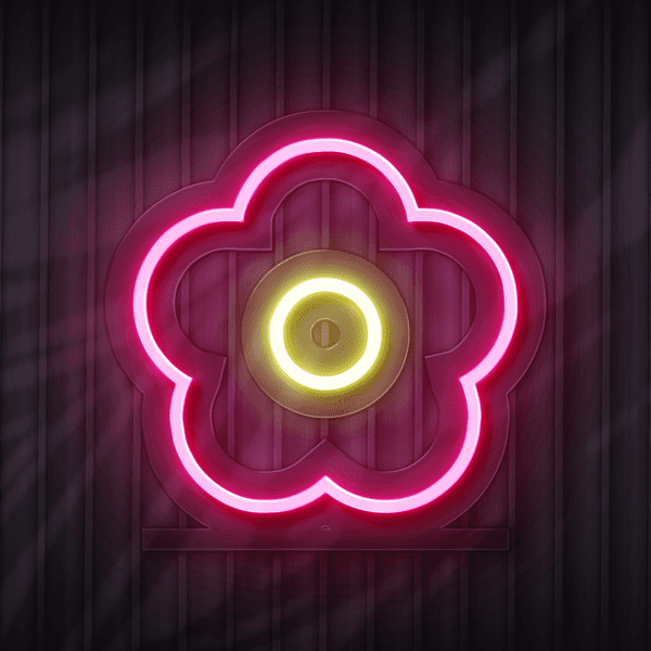 Flower neon sign