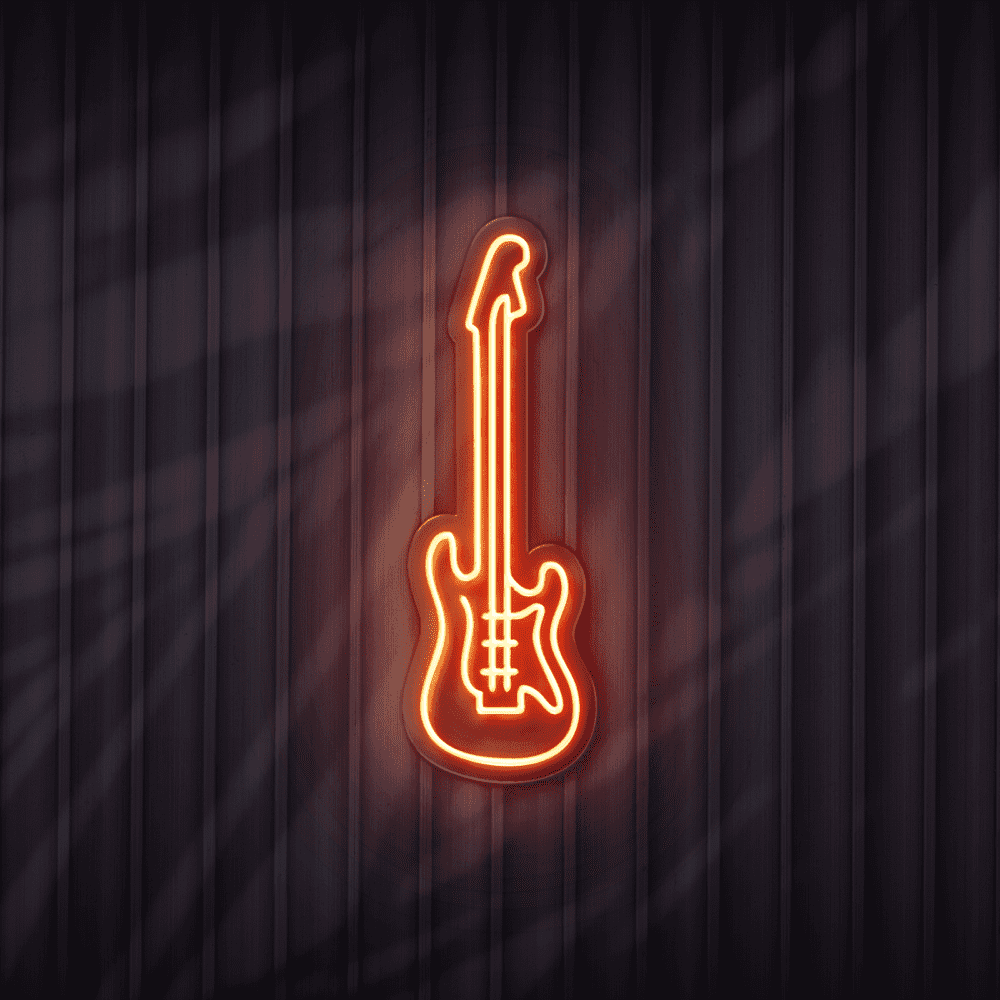 Guitar neon sign