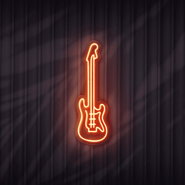 Guitar neon sign