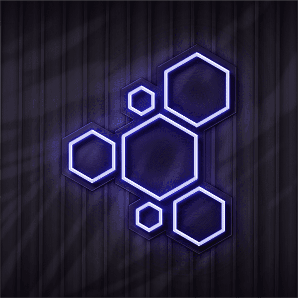 Hexagons neon sign