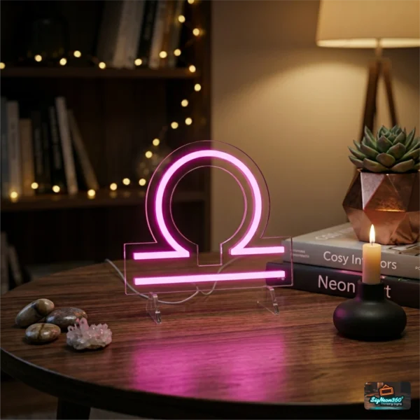 libra neon sign