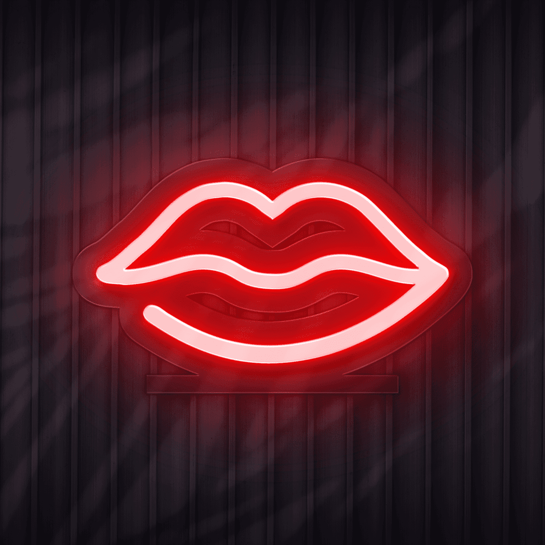 Lips neon sign
