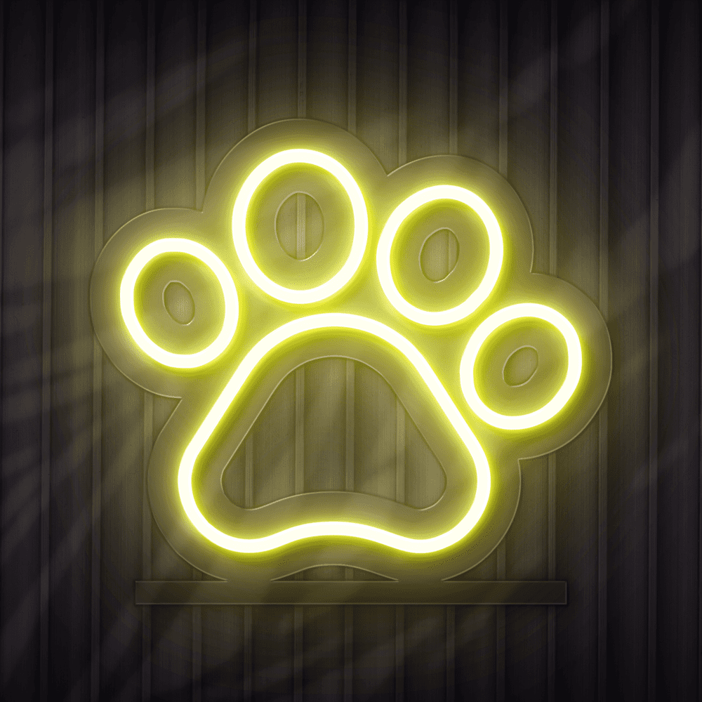Paw neon sign