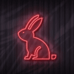 Rabbit neon sign