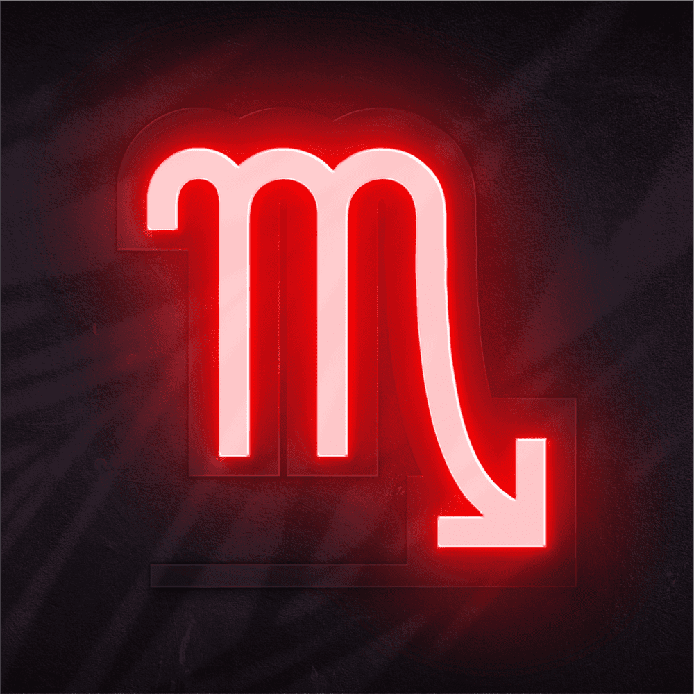 Scorpio neon sign