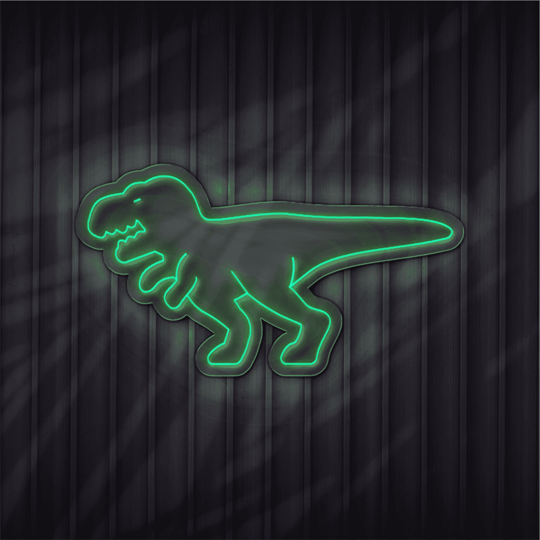T-Rex Dinosaur neon sign