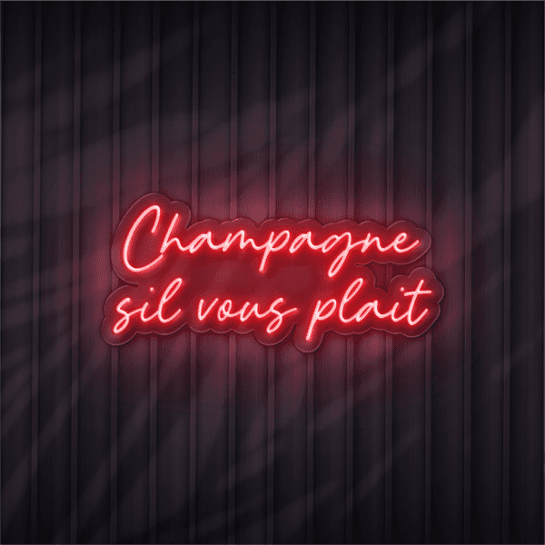 champagne neon sign