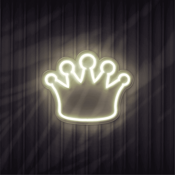 crown neon sign