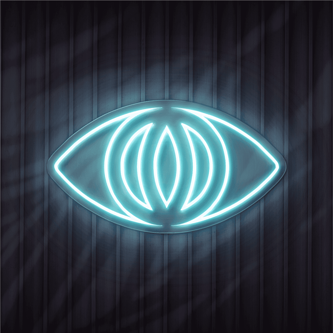 evil eyes neon sign