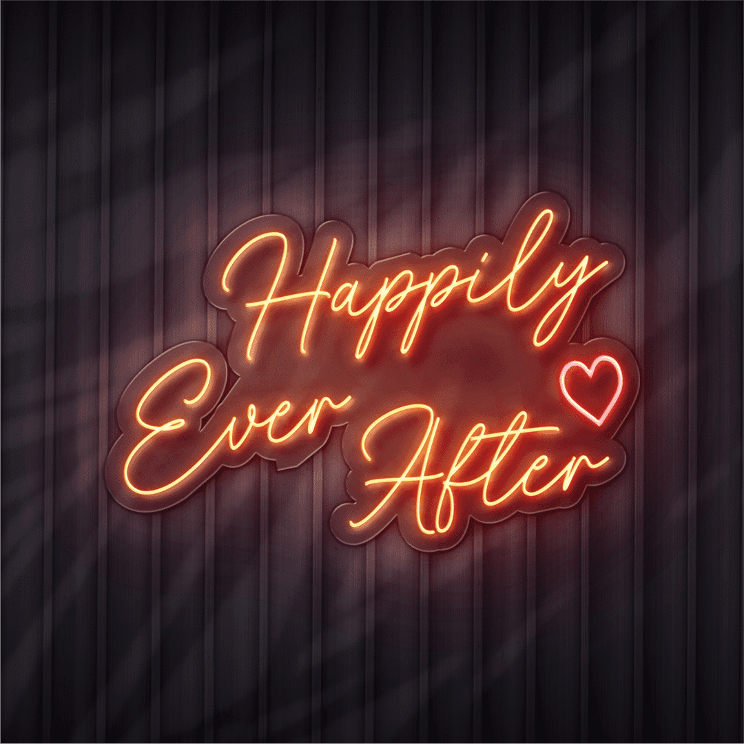 happily ever after neon sign