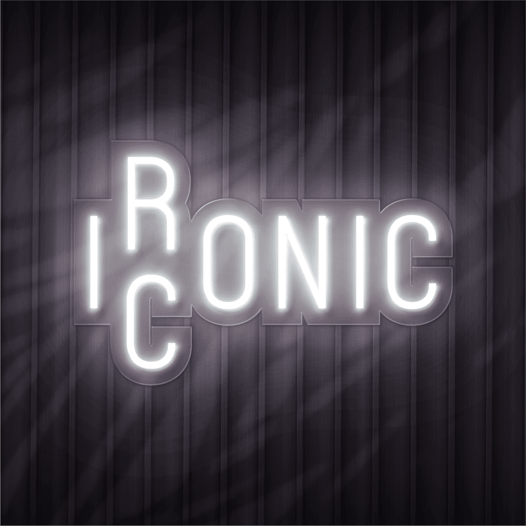 ironic neon sign