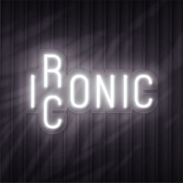 ironic neon sign