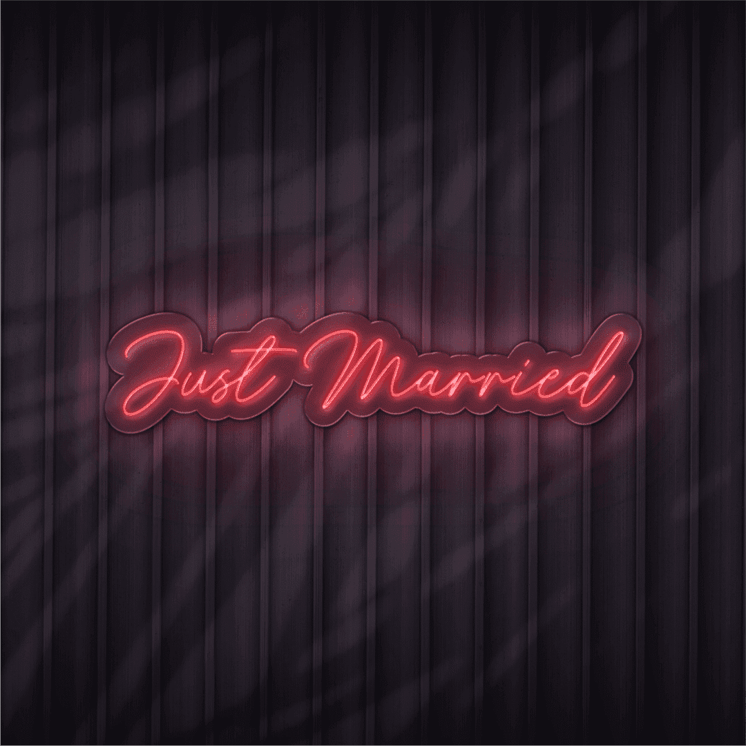 just married neon sign