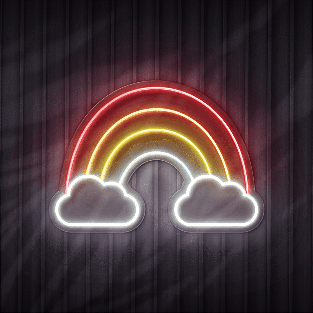 rainbow 2.0 neon sign