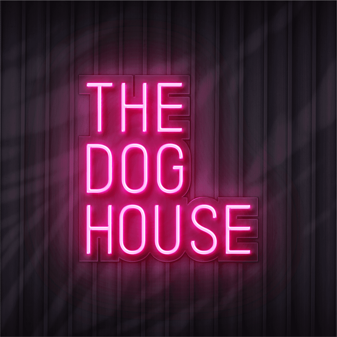 the dog house neon sign