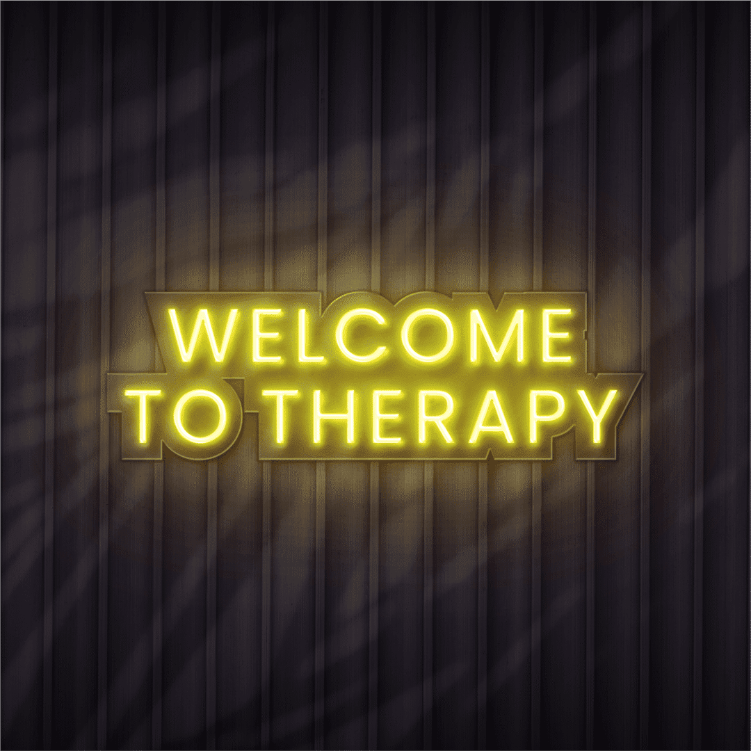 welcome to therapy neon sign