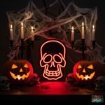 Bloody Skull Neon Sign - Halloween