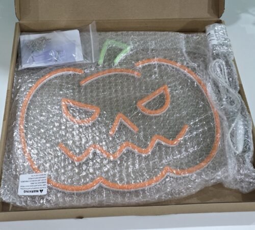 Spooky Pumpkin Neon Sign - Halloween photo review