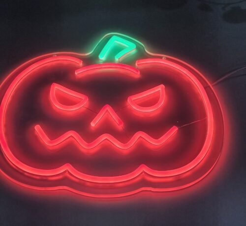 Spooky Pumpkin Neon Sign - Halloween photo review