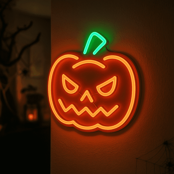 Spooky Pumpkin Neon Sign in uk