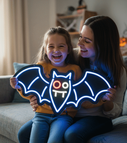 Vampire Bat Neon Sign - Halloween photo review