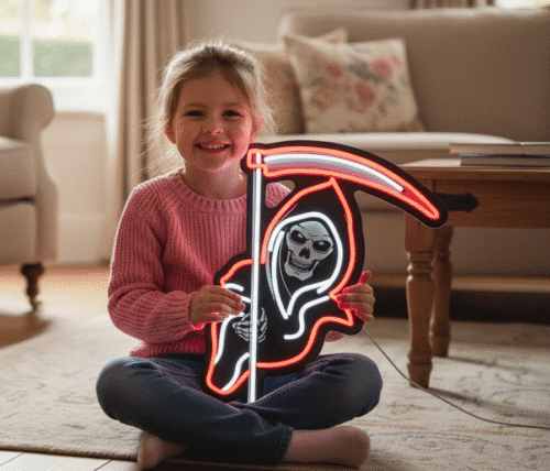 Grim Reaper Neon Sign - Halloween photo review