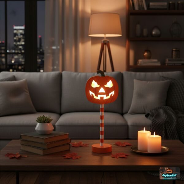 Spooky Halloween Pumpkin Wooden