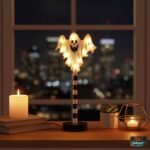 Spooky Halloween Ghost Wooden Decoration