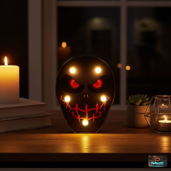 LED Wooden Devil Sign for Halloween
