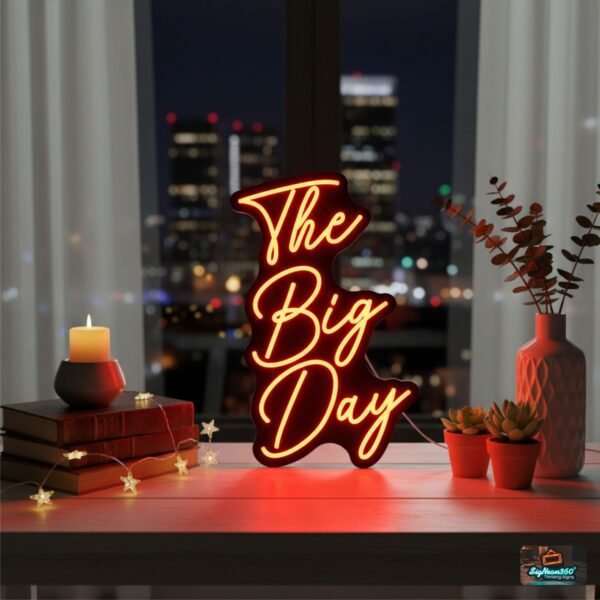The Big Day Neon Sign for Weddings