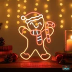 Jolly Santa Claus figure LED neon sign