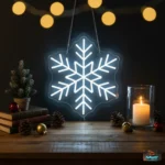 Blue winter Snowflake LED neon wall decor