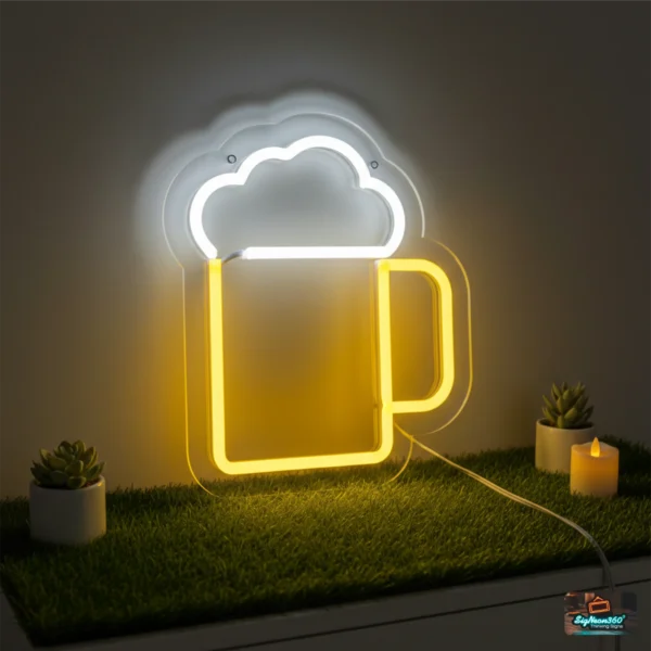 Beer Mug Pub Bar LED Neon Sign