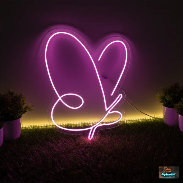 butterfly neon sign