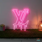 Dripping LV Style Aesthetic Neon Sign