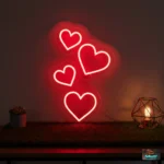 Floating Hearts Neon Sign
