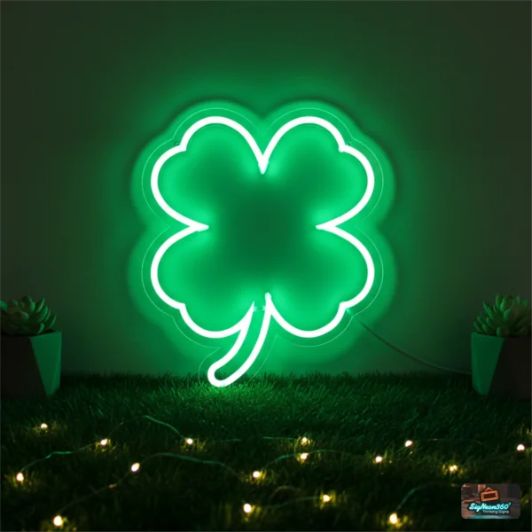Four-Leaf Clover Neon Sign