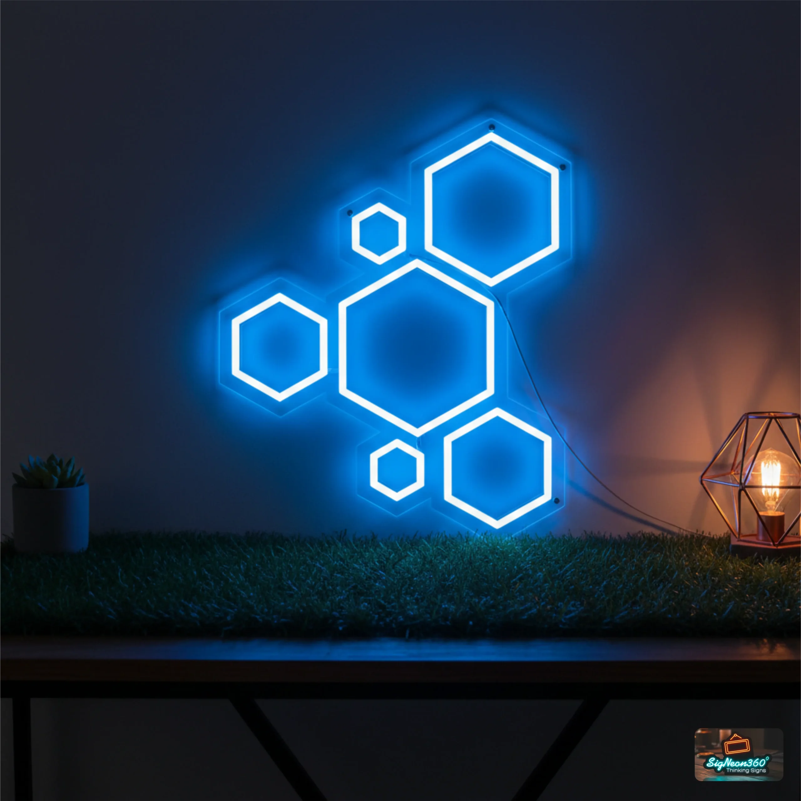 Honeycomb Neon Sign - Bar Sign 1 Honeycomb Neon Sign