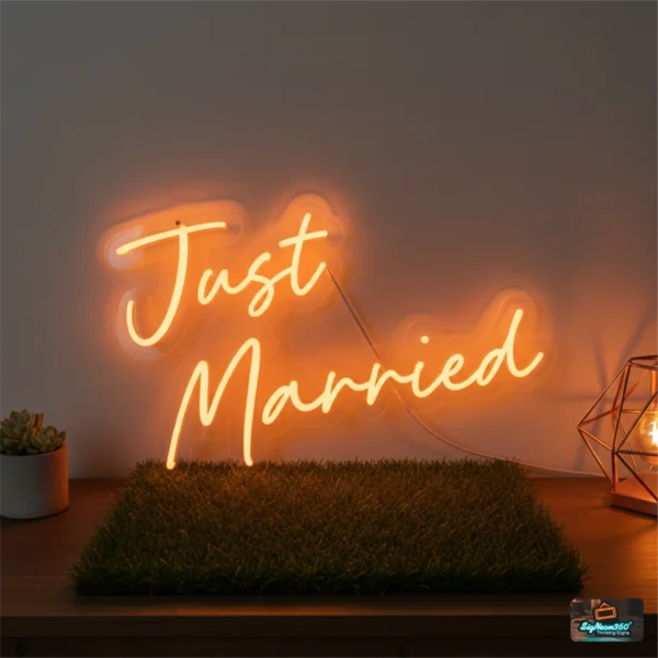 Just Married Neon Sign